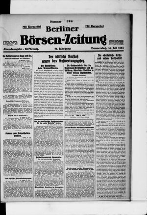 Berliner Börsen-Zeitung on Jul 16, 1925