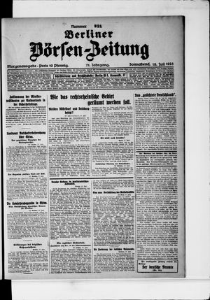 Berliner Börsen-Zeitung vom 18.07.1925