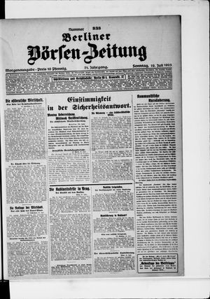 Berliner Börsen-Zeitung vom 19.07.1925