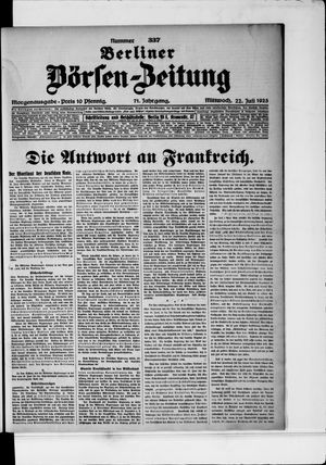 Berliner Börsen-Zeitung vom 22.07.1925