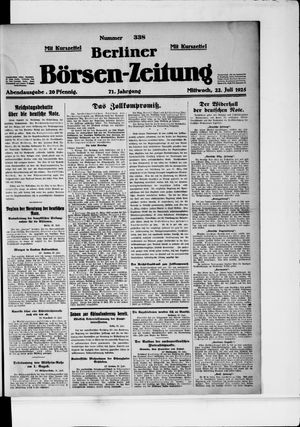 Berliner Börsen-Zeitung vom 22.07.1925