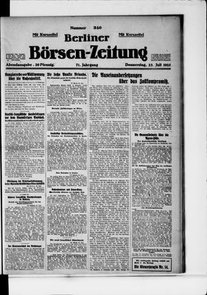 Berliner Börsen-Zeitung vom 23.07.1925