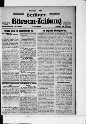 Berliner Börsen-Zeitung vom 24.07.1925