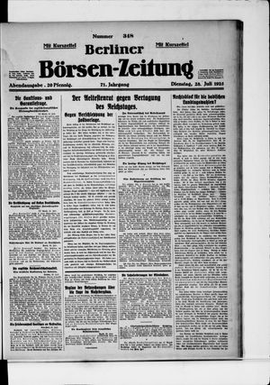 Berliner Börsen-Zeitung vom 28.07.1925