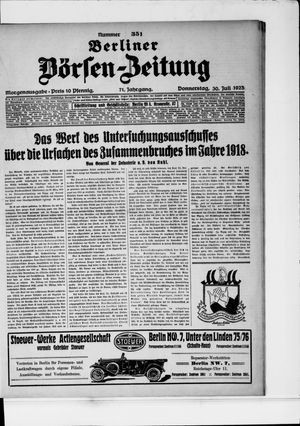 Berliner Börsen-Zeitung vom 30.07.1925