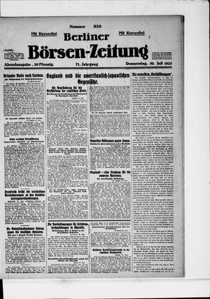 Berliner Börsen-Zeitung vom 30.07.1925