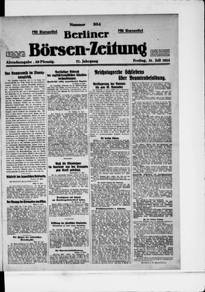 Berliner Börsen-Zeitung vom 31.07.1925