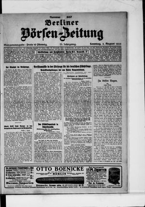 Berliner Börsen-Zeitung vom 02.08.1925