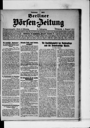 Berliner Börsen-Zeitung vom 05.08.1925