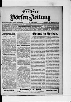 Berliner Börsen-Zeitung vom 11.08.1925