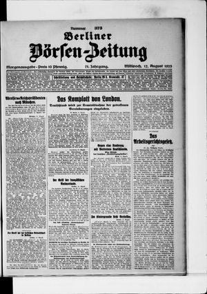 Berliner Börsen-Zeitung vom 12.08.1925