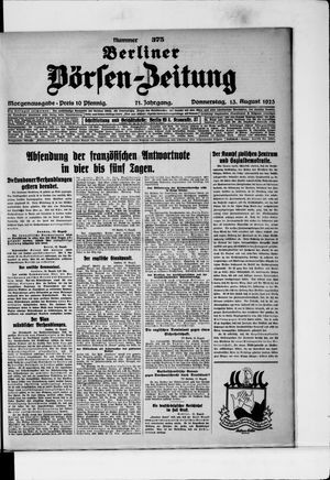 Berliner Börsen-Zeitung vom 13.08.1925