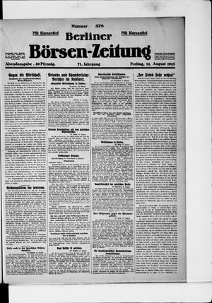 Berliner Börsen-Zeitung vom 14.08.1925