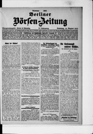 Berliner Börsen-Zeitung vom 16.08.1925