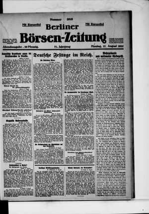 Berliner Börsen-Zeitung on Aug 17, 1925