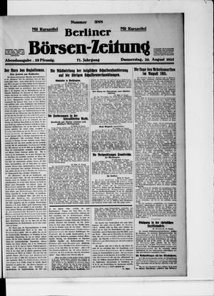 Berliner Börsen-Zeitung vom 20.08.1925