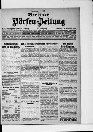 Berliner Börsen-Zeitung vom 21.08.1925