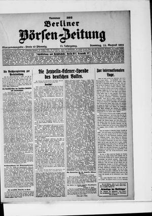 Berliner Börsen-Zeitung vom 23.08.1925
