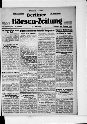 Berliner Börsen-Zeitung vom 28.08.1925