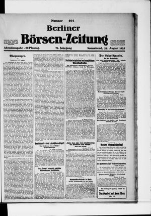 Berliner Börsen-Zeitung vom 29.08.1925