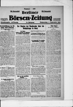 Berliner Börsen-Zeitung vom 03.09.1925