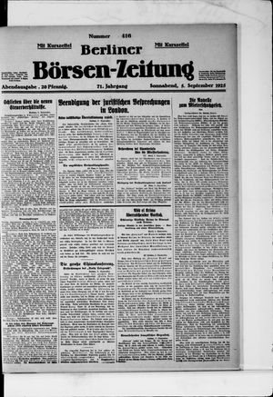 Berliner Börsen-Zeitung vom 05.09.1925