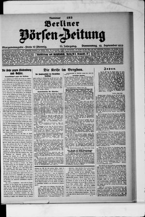 Berliner Börsen-Zeitung vom 10.09.1925