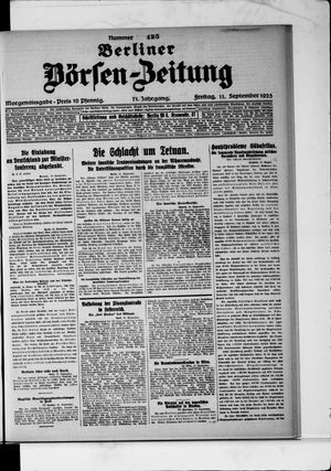 Berliner Börsen-Zeitung on Sep 11, 1925
