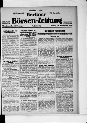 Berliner Börsen-Zeitung on Sep 11, 1925