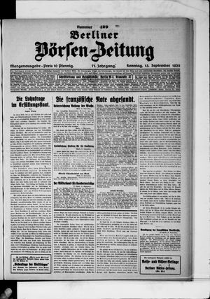 Berliner Börsen-Zeitung vom 13.09.1925