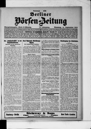 Berliner Börsen-Zeitung vom 15.09.1925