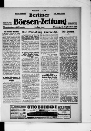 Berliner Börsen-Zeitung vom 15.09.1925