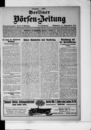 Berliner Börsen-Zeitung vom 16.09.1925