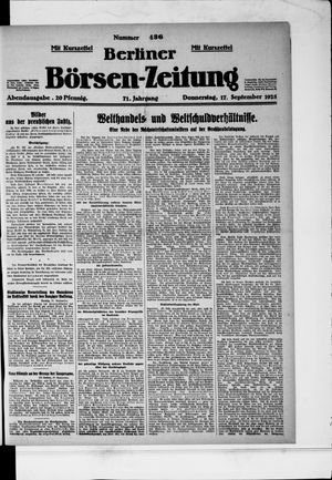 Berliner Börsen-Zeitung vom 17.09.1925