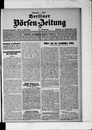 Berliner Börsen-Zeitung vom 18.09.1925