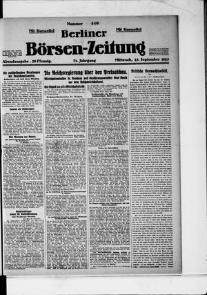 Berliner Börsen-Zeitung on Sep 23, 1925