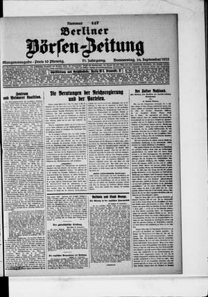 Berliner Börsen-Zeitung on Sep 24, 1925