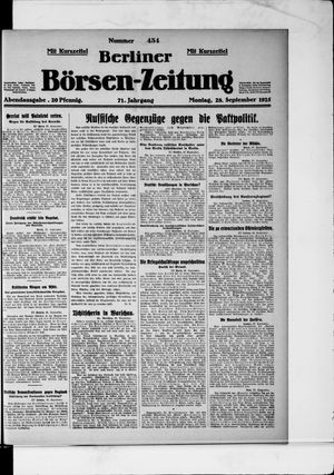 Berliner Börsen-Zeitung on Sep 28, 1925
