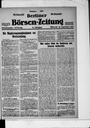 Berliner Börsen-Zeitung vom 30.09.1925