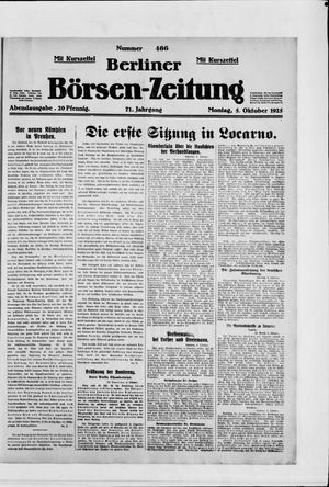 Berliner Börsen-Zeitung vom 05.10.1925