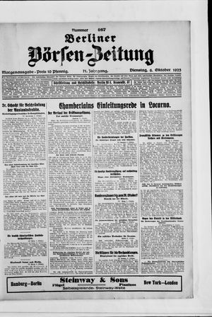 Berliner Börsen-Zeitung vom 06.10.1925