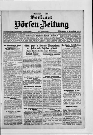 Berliner Börsen-Zeitung vom 07.10.1925