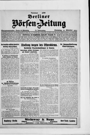 Berliner Börsen-Zeitung vom 13.10.1925
