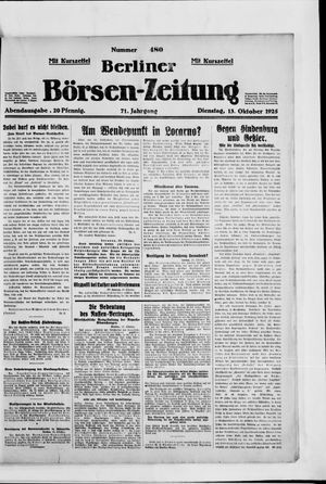 Berliner Börsen-Zeitung vom 13.10.1925
