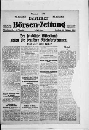 Berliner Börsen-Zeitung vom 16.10.1925
