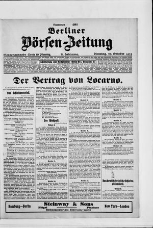 Berliner Börsen-Zeitung vom 20.10.1925