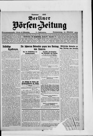 Berliner Börsen-Zeitung vom 22.10.1925