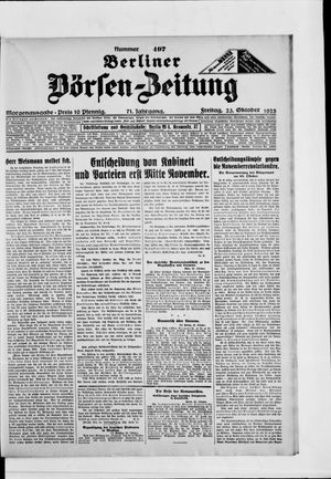 Berliner Börsen-Zeitung vom 23.10.1925