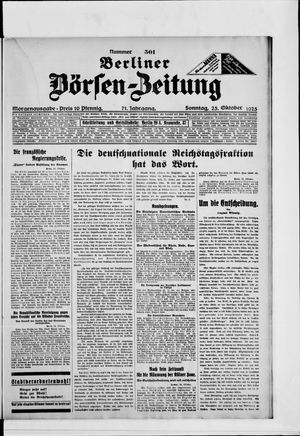 Berliner Börsen-Zeitung on Oct 25, 1925