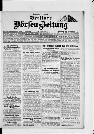 Berliner Börsen-Zeitung vom 30.10.1925